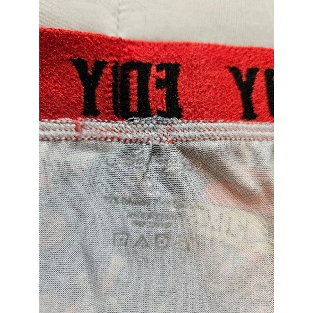 Ed Hardy Mens Boxer Briefs Love Kills Slowly Tattoo Print Black Red Mesh Y2K L